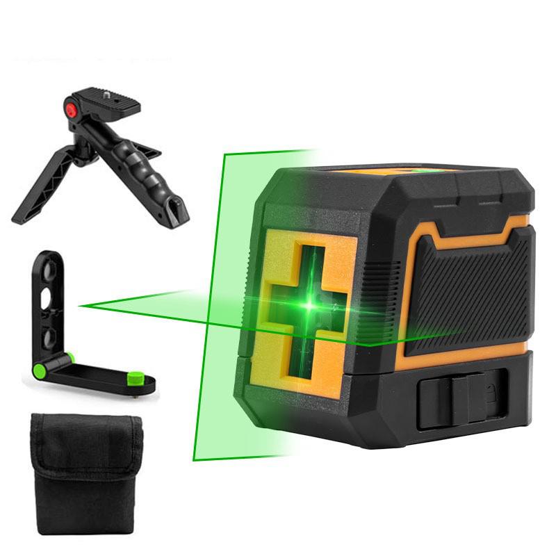 Mini Infrared Laser Level: High Precision, Outdoor, Green Light, Automatic Adjustment, 2-Line Emitter