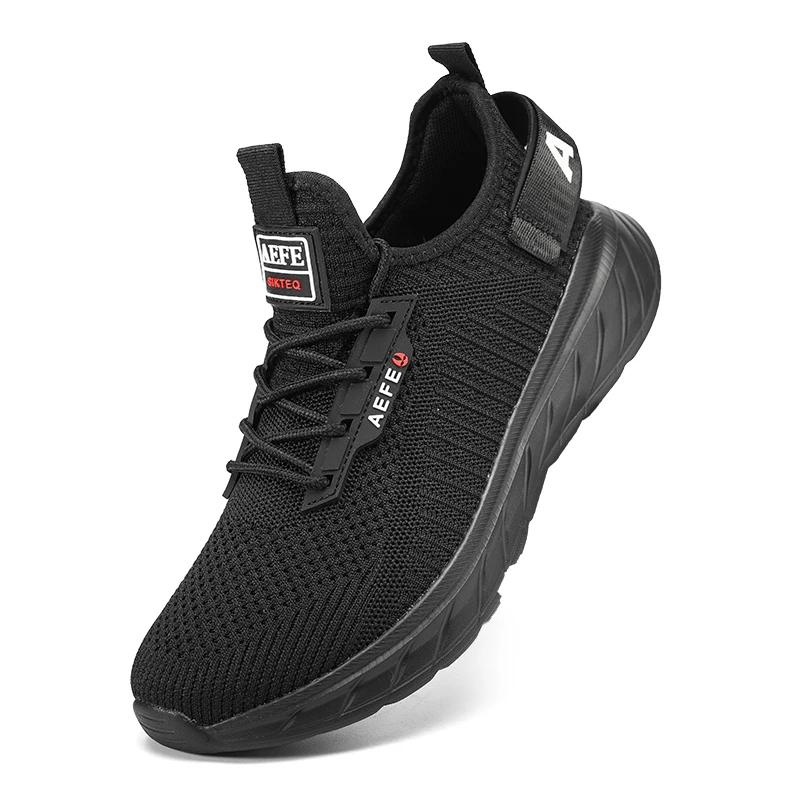

Модные летние мужские кроссовки для бега Легкая спортивная обувь Классические сетчатые дышащие повседневные кроссовки Модные спортивные противоскользящие кроссовки 40 чёрный
