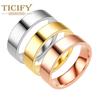 Jednoduchý 6mm jednoduchý prsten z titanové oceli Dámský prsten evropské a americké módy pro muže