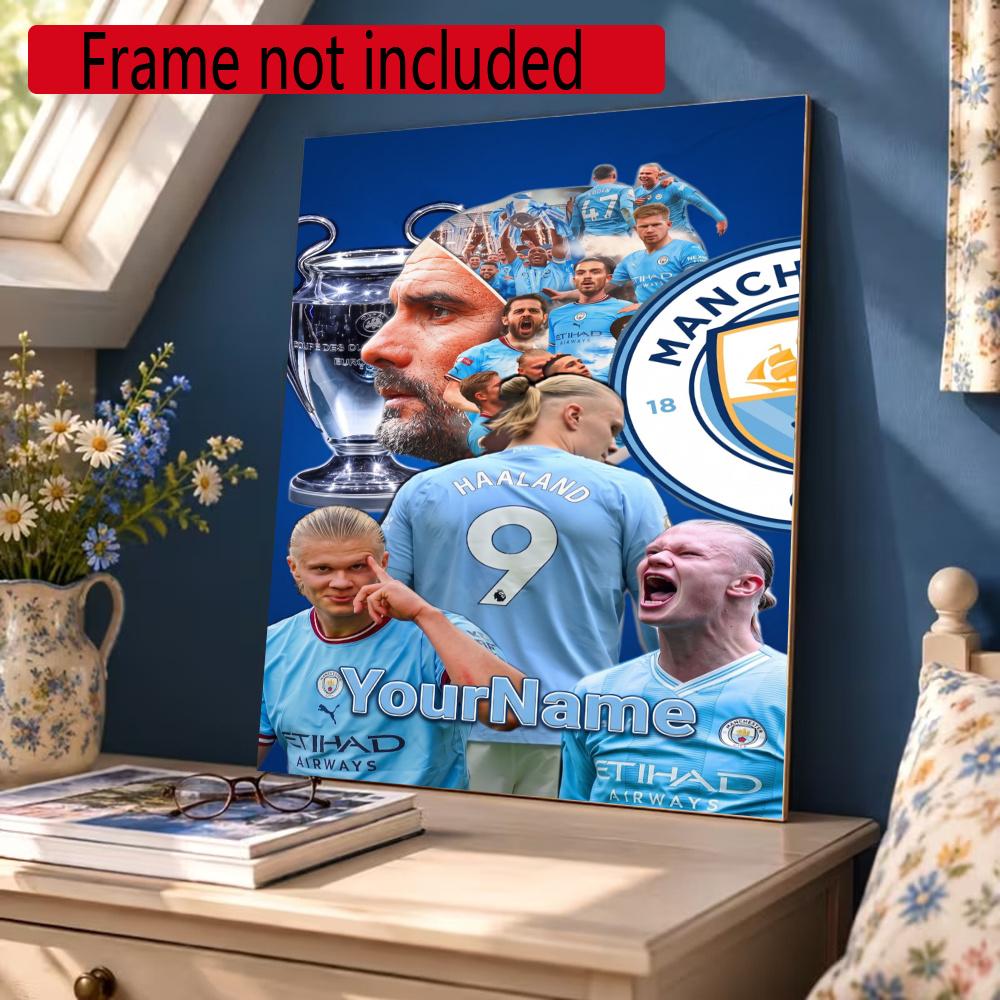 Haaland Customize Your Name Diamond Painting Round Diamond Diy Frameless Holiday Artwork Suitable For Home Office Wall Decoration