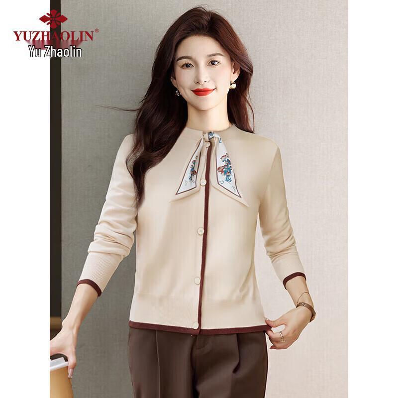 Yuzhaolin Women s Korean Style Striped Loose Knit Cardigan M