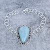 Aquamarine Gemstone Handmade 925 Sterling Silver Bracelet 7-8" M-2726