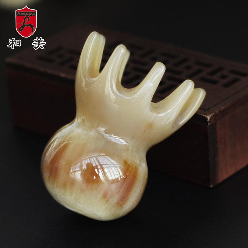 Real Yak Horn Shampoo Comb Scalp Massage Comb Wholesale Creative Octopus Meridian Comb
