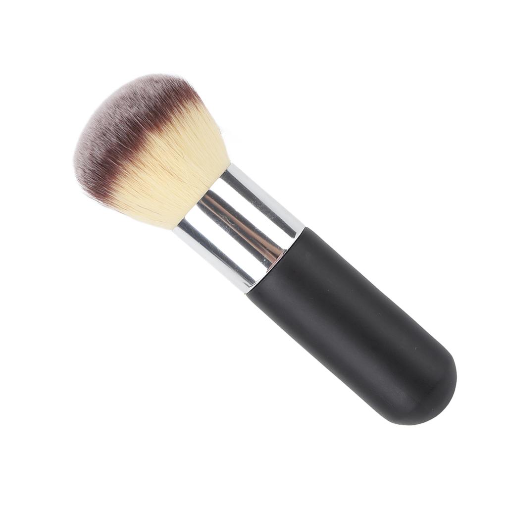 Pędzel do makijażu z pudrem sypkim Miękkie puszyste włosie Wygodny uchwyt Pędzel kosmetyczny do makijażu Czarny