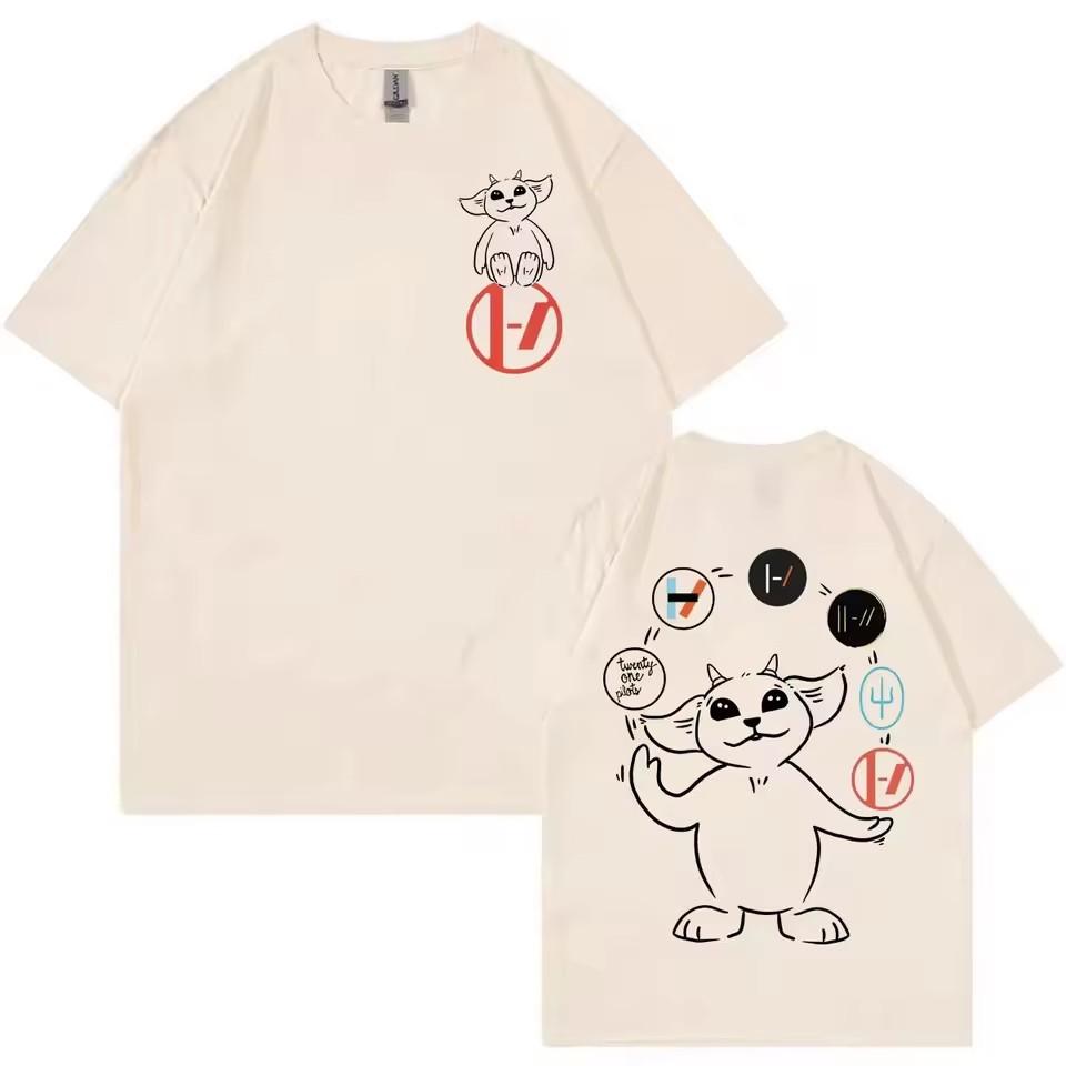 Twenty One Pilots Overcompensate T-shirt Men The Clancy World Tour 2024 High Quality Cotton T-shirts Women Rock Hip Hop T Shirts