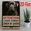 Cane Corso Metallschild Schwarzer Wachhund Außenwanddekoration D Plakette cm Geschenk für Hundeliebhaber