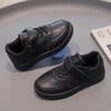 Kids Casual Sneakers Boys Girls Soft Sole Non-Slip Rubber Breathable Plain Black White