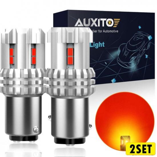 1157 4x AUXITO BA15D Red Turn 2357 Signal LED Brake Stop Tail Side Light Bulbs V
