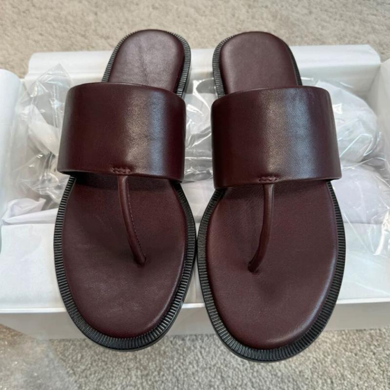 

Fashion Concise Round Toe Flat Slippers Women Summer Sexy Clip Toes Non-slip Flip-flops Comfort Soft Bottom Designer Brand Beach Sandals 40 бордовый