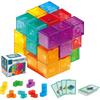 Luckin Sell Magnet Puzzle 7 Pieces Magnetic Building Blocks Clear Color 3D Brain Teaser Educational Toy Gift for Kids Birthday
