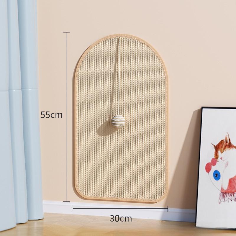 

1pc Sisal Cat Scratcher Board, Vertical Wall-Mounted, Anti-Scratch, , Odorless Cat Scratching Mat, Scratch Pad & Massage