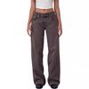 Women's Retro Low Waist Washed Straight Leg Jeans - Wide Leg Autumn Denim Pants