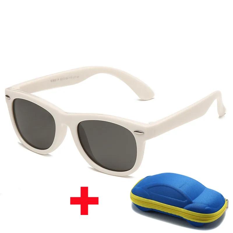 Baby Silicone Sunglasses With Glasses Box  Boys Girls Outdoor Goggles Sun Glasses Ac Lens Safety Glasses And Cases Gift For Kids