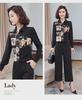 Women's Retro Floral Chiffon Long-Sleeve Shirt for Autumn & Spring