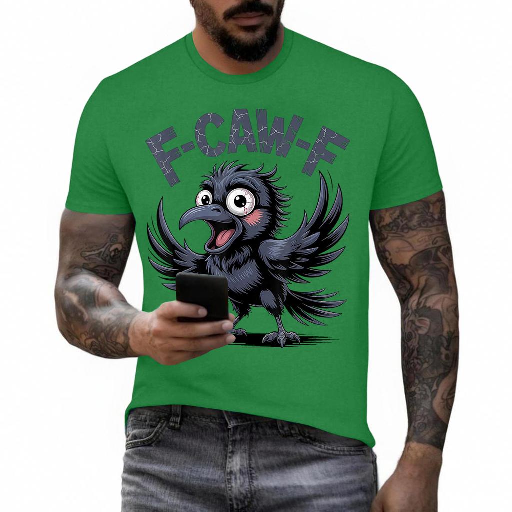 Funny F Caw F Chicken Rooster Cawing F-Caw-F Saying Pun T-Shirt