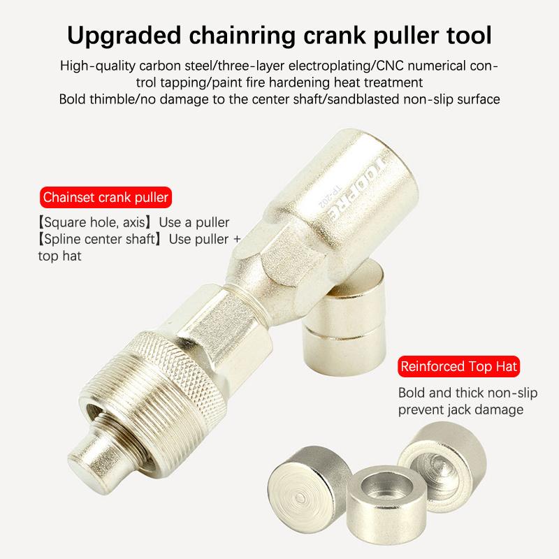 Practic Mtb Biciclete Biciclete Manivelă Roată Extractor Suport inferior Ciclism Crankset Pedal Remover Instrument de reparare Argintiu