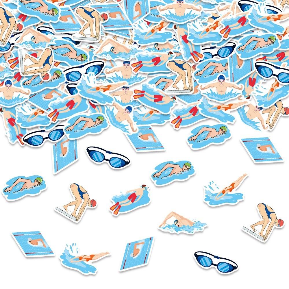 Theme Swimming Summer Confetti Birthday Desktop Party Decoration Props Throwing