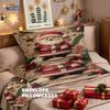 3pcs imitation relief Santa Claus print coreless duvet set multi size bedroom bedding holiday decoration machine washable