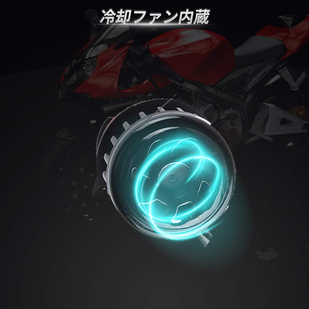MOTOSTAR HS5 Hi/Lo LED Headlight for Motorcycles, 6-Sided Luminous, 6500K AC/DC , 30W CREE,