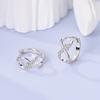 New Original 925 Silver Hoop Earrings Purple Zircon Flowers Butterflies Studs Earring For Women Wedding Engagement Gift