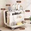 Modern Stable Cutter Holder Large Capacity Anti-slip Cutlery Drying Rack with Water Tray Space Saving Chopstick Bucket for Home