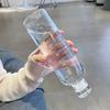 500ml/16.9oz Transparent Plastic Sport Water Bottle Time Marker Leakproof Juice Milk Cup Portable Kid School Gym Sport Cup