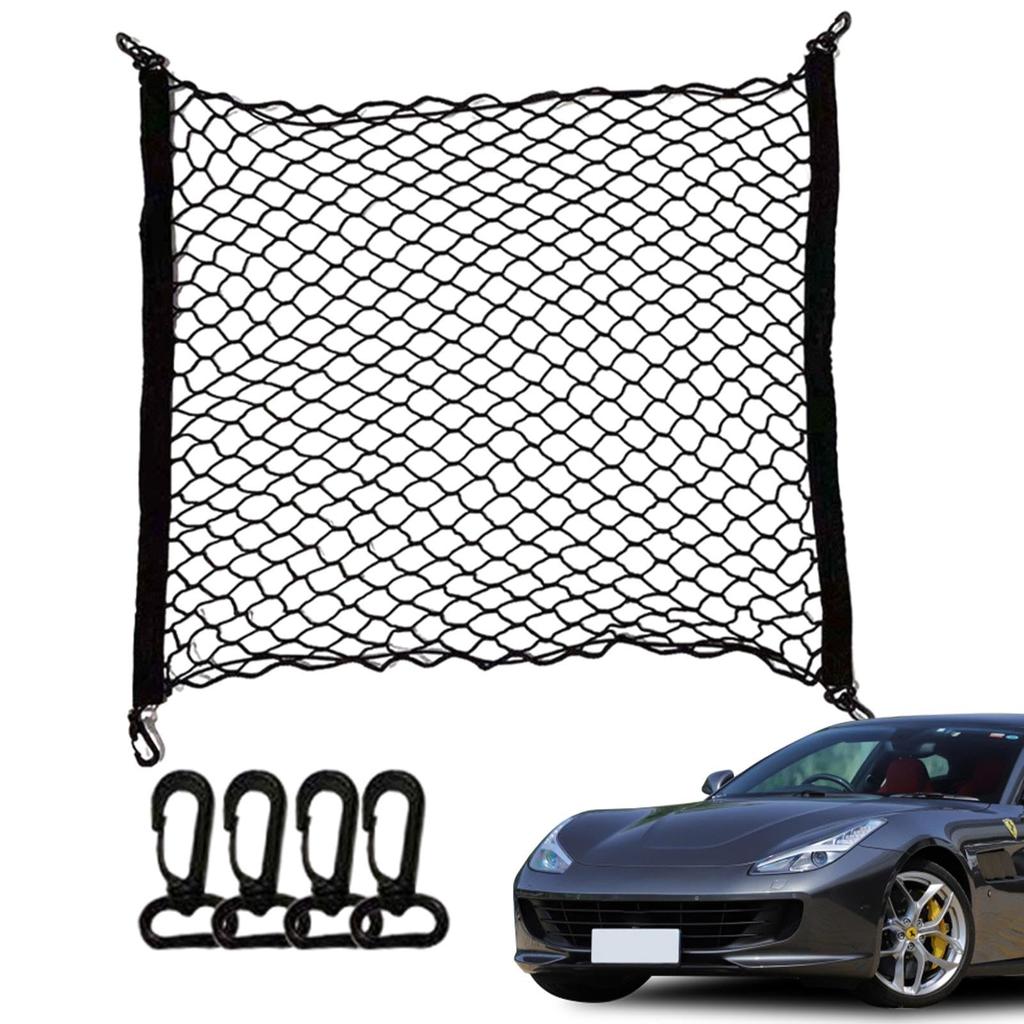 Trunk Mesh Cargo Net, Elastic Cargo Net for Trucks with Hooks | Car Trunk