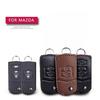 Leather Folding Car Key Fob Shell Cover Case Bag Protection For Mazda 2 Demio 3 5 6 CX7 CX9 RX8 MX5 Flip Remote Holder Protector