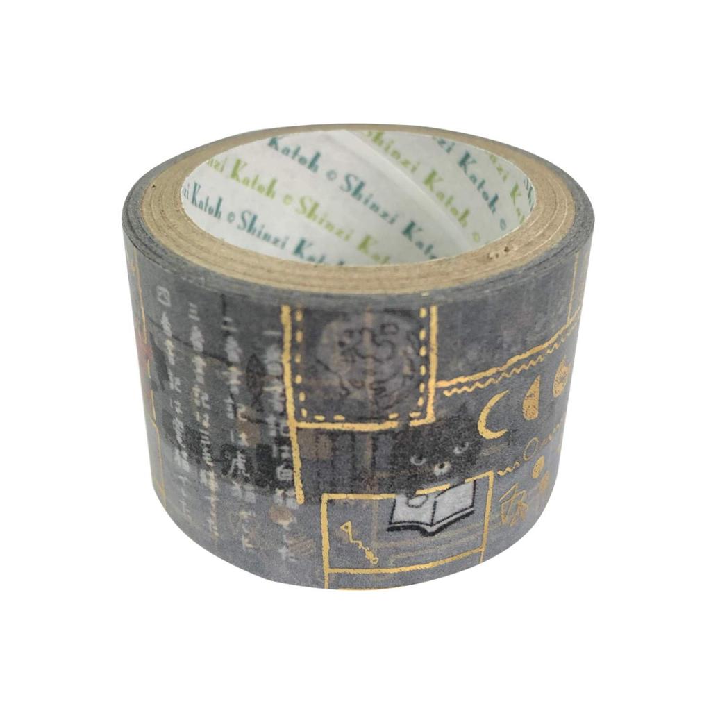 Made In Japan Kenji Miyazawa Office Sparkling Masking 27mm 3m Roll Seal-do Foil-Infused Cat's Tape, Wide, (ks-dt-50018)