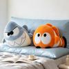 Cartoon Marine Animal Plush Pillow: Shark Star Cuddly Doll Sofa Cushion for Kids