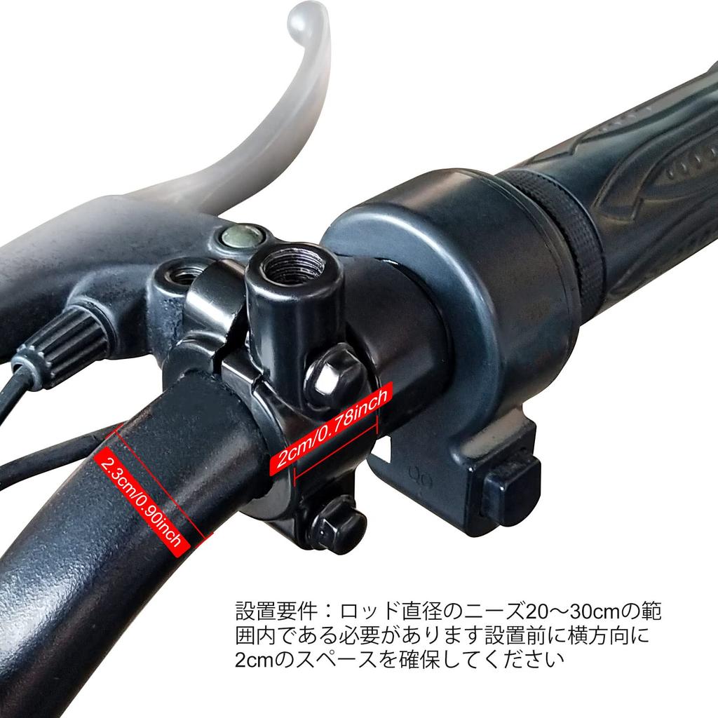 X-STYLE Motorcycle Mirror Stay, Handle, 0.9 Inch (22 Mm), Universal 0.4 Inch (10 Mm),