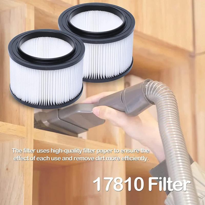17810 Filter Compatible with Craftsman 4 Gallon Vacuum Filter,9-17810 Wet Dry Vacuum Filter Compatible with Craftsman 4 Gallon Replacement (2 Pack)