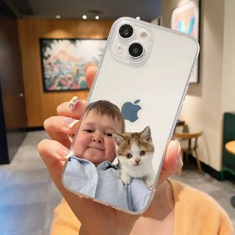 Funny Babaite Hasbulla Phone Case for iPhone 16 11 12 13 14 15 Pro Max Mini SE 7 8 Plus Funda Shockproof Transparent Phone Cover
