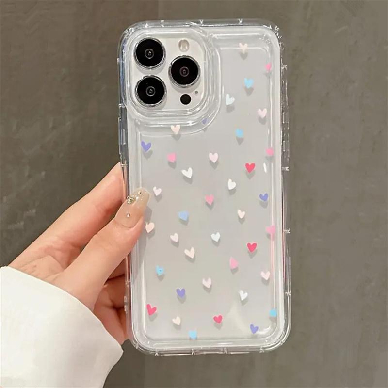 Little Love Heart Clear Silicone Case For Samsung Galaxy A55 A34 A54 A15 A52 A23 A35 S22 S23 S24 Plus Ultra FE Soft Funda Cover