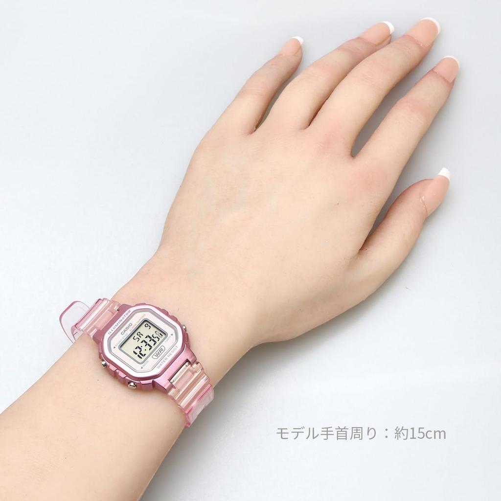 Casio LA-20WHS-4A Digital Watch Clear Pink Women's Girls Kids Overseas Model