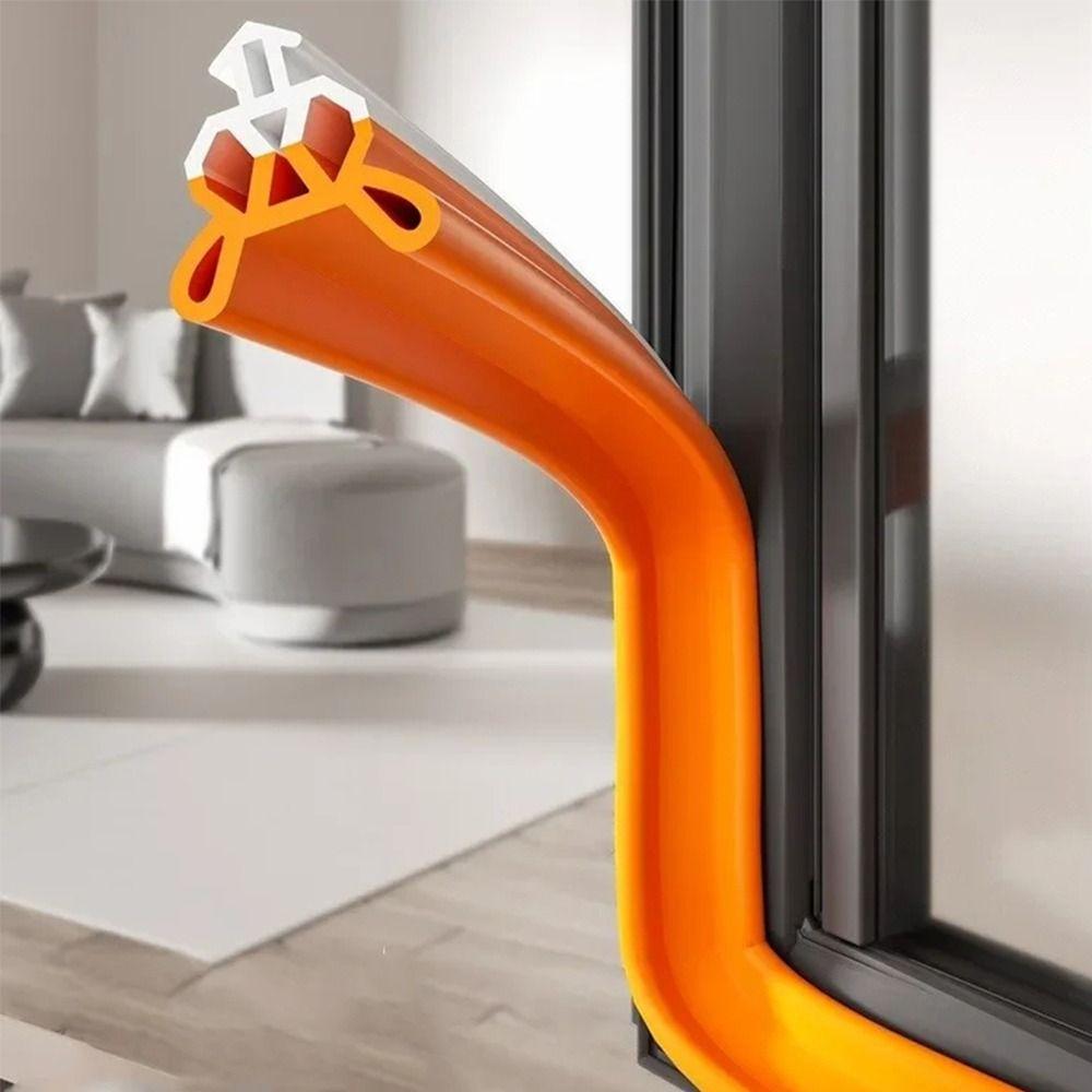 Windproof Window Sealing Strip 4M Seals Draft Stopper Door Bottom Seal Strip  Windows