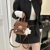 Stylish Vintage Student Backpack For Class And Travel In Black Brown And Coffee Colors