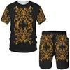 Tuta Sportiva da Uomo Stampa 3D Set Abbigliamento Due Pezzi Donna T-shirt Estate Streetwear Moda Set Manica Corta Bambino Set Tuta Uomo