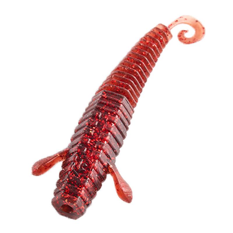 Yanbangbang Floating Soft Shrimp Lure for Black Pit Bass & Mandarin Fish, Artificial Worm Bait, Free Ned Rig.