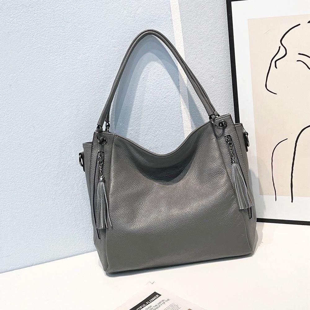 Genuine Leather Women Handbag Luxury Design Women Shoulder Bag Large Capacity Crossbody Tote Bag First Layer Cowhide Bag