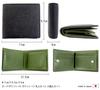 Himeji Kurozan Leather x Tochigi Leather Bifold Genuine Made in Coin Multiple Storage [Kubota] Wallet, Men's Wallet, Leather, Japan, Billfold, Purse,
