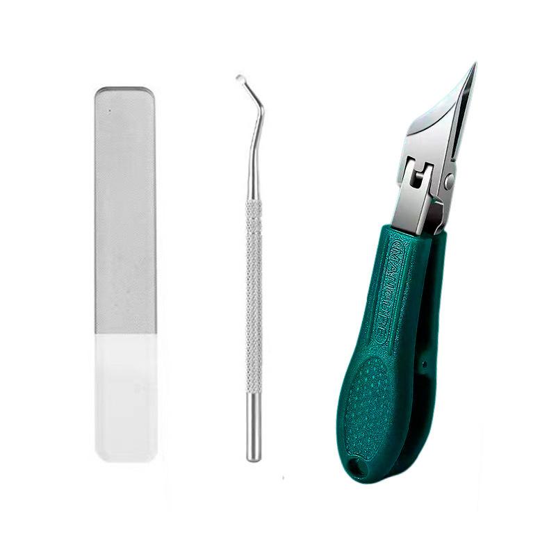 25° Angled Splash-Proof Nail Clipper Set Wide Mouth Curved Ultra-Sharp Blades Diagonal Anti-splash Unisex for Men Women