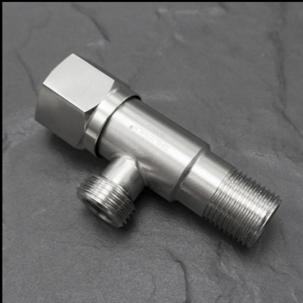 Stainless Steel Hot Cold Angle Valve Rust Proof Hexagonal Wheel Toilet Water Stop Valve Quarter Turn Triangular Valve Bathroom