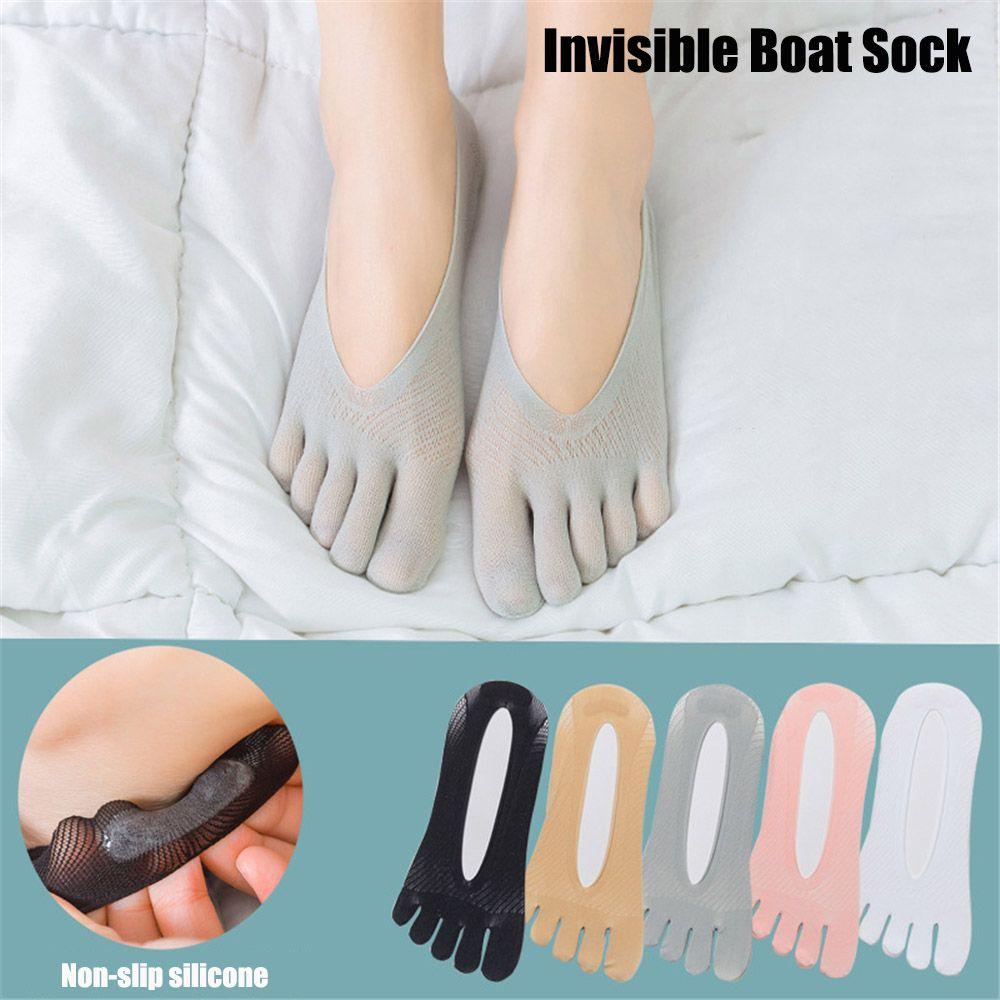 

Women Ultrathin Velvet Five-finger Invisible Boat Sock Five Toes Socks Ankle Socks чёрный