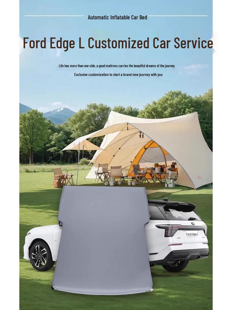25 Ford Edge L Car Air Mattress: Rear Seat Sleeping Pad & Trunk Sleeping Aid