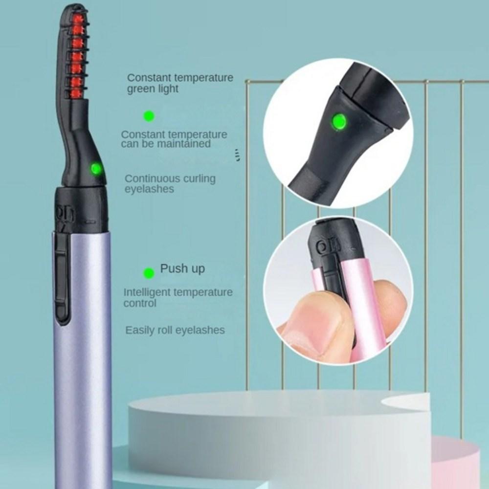 Makeup Tools Beauty Accessories Makeup Set Long-lasting Electric Eyelash Curler Portable Without Batteries, 1pc Random Purple, 1 Piece