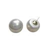 Vintage Red Baroque Pearl Stud Earrings Large Elegant Statement Drop Jewelry for Women