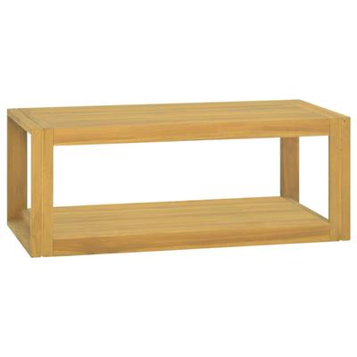 Vidaxl Bathroom Wall Shelf, 90X45X35 Cm, Solid Teak Wood