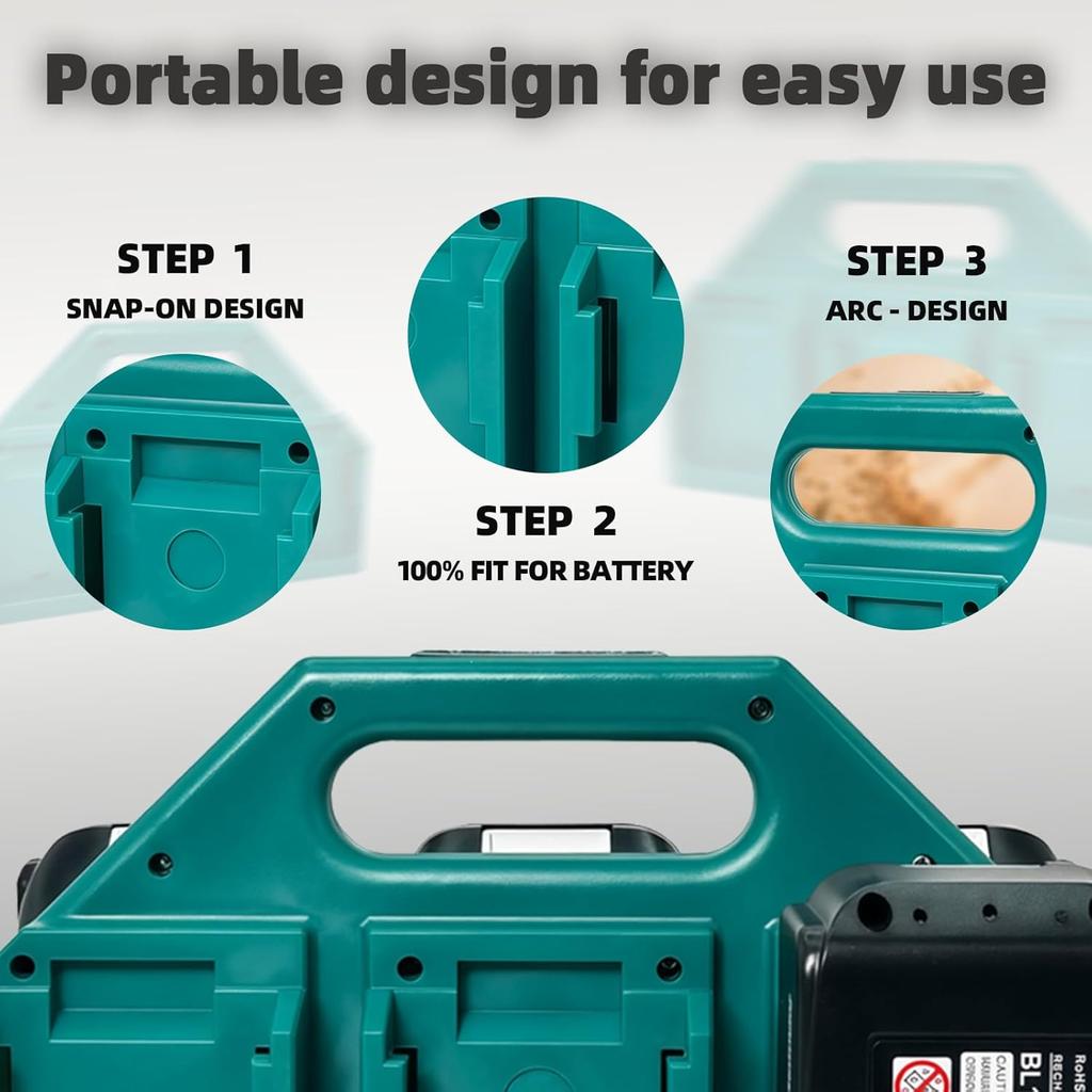 NEW 6 Slot Battery Holder for Makita 18V&11.1V Portable and Rugged Battery Case Compact Organizer for Easy Storage and Transport