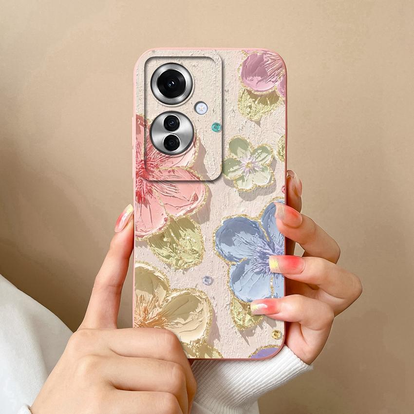 Sacs pour téléphone pour Oppo F25 Pro F23 Realme C20 C25 C30 C31 C33 C35 Narzo N53 N63 Motif Arbre de Coco de Plage Étui de Protection en Silicone Liquide pour Coque Oppo